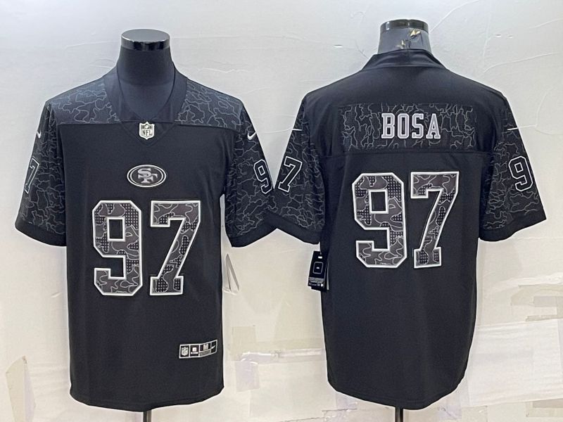Men San Francisco 49ers 97 Bosa Black Reflector 2022 Nike Limited NFL Jersey